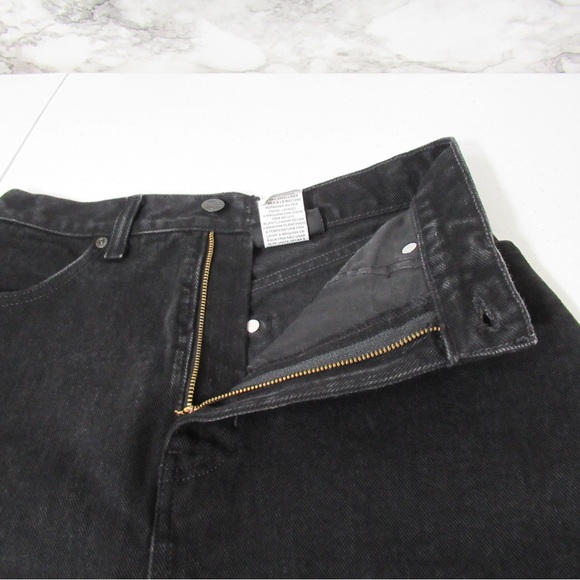 Harley Davidson Vintage Black Denim Skirt Size 8 - Picture 8 of 15